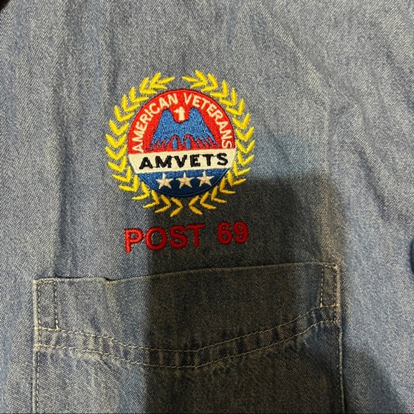 amvets post 69 denim shirt - Picture 2 of 3